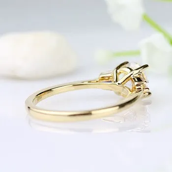 Rings 4 Prong with Baguettes Engagement Ring Parade Designs