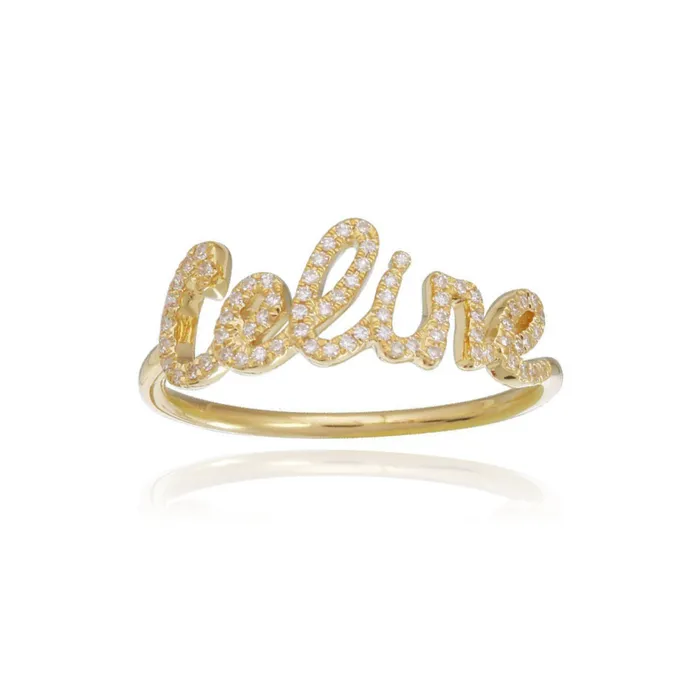 Rings Diamond Name Ring Alev Collection