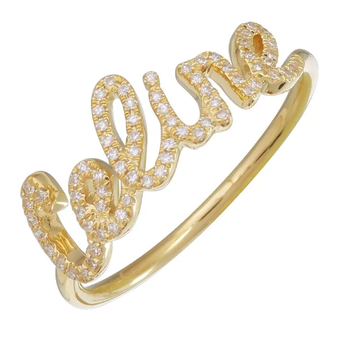 Rings Diamond Name Ring Alev Collection
