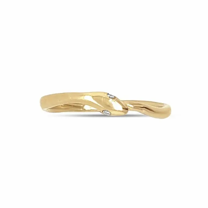 Rings Emily Amey Jewelry Ouroboros snake ring in 14k gold