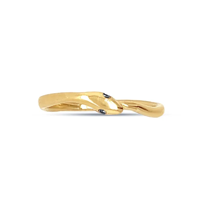 Rings Emily Amey Jewelry Ouroboros snake ring in 14k gold