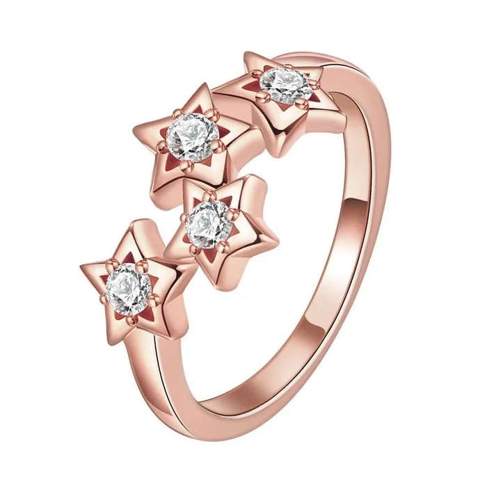 Rings sparklingselections Rose Gold Plated Star Shape Cubic Zirconia Ring 78 Rings sparklingselections Rose Gold Plated Star Shape Cubic Zirconia Ring 78