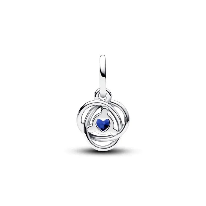 September Blue Eternity Circle Dangle Charm Pandora Charm Necklaces