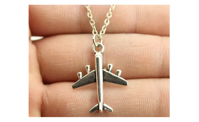 Simple Fashion Antique Silver Color Aircraft Necklace sparklingselections Necklaces Simple Fashion Antique Silver Color Aircraft Necklace sparklingselections Necklaces