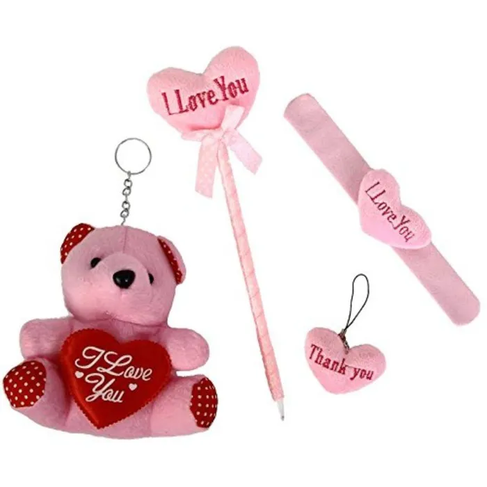 Sparkling Selections Bracelets Valentines Day I Love You Plush Heart Set Includes A Bear Pen KeyChain and A Slap Bracelet Sparkling Selections Bracelets Valentines Day I Love You Plush Heart Set Includes A Bear Pen KeyChain and A Slap Bracelet