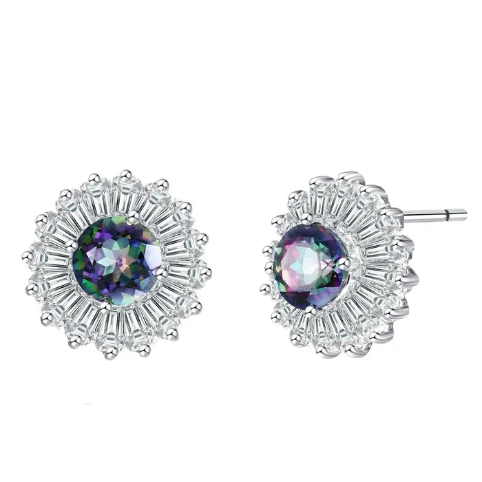 sparklingselections Earrings Rainbow Crystal Elegant Stud Earrings For Woman sparklingselections Earrings Rainbow Crystal Elegant Stud Earrings For Woman