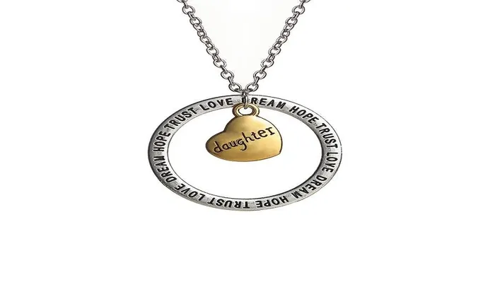 sparklingselections Necklaces Love Dream Hope Trust Inspire Words Circle Heart Charm Necklace sparklingselections Necklaces Love Dream Hope Trust Inspire Words Circle Heart Charm Necklace