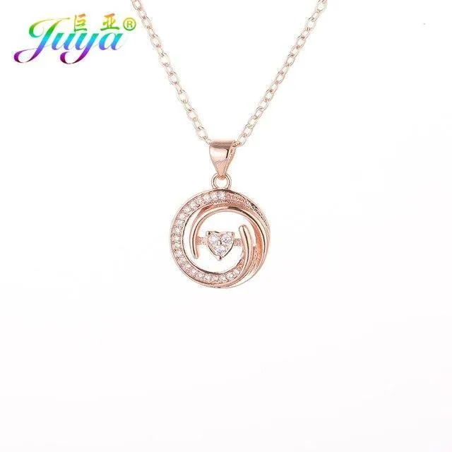 sparklingselections Necklaces New Micro Pave Heart Zircon Necklace antique Pendants Jewelry