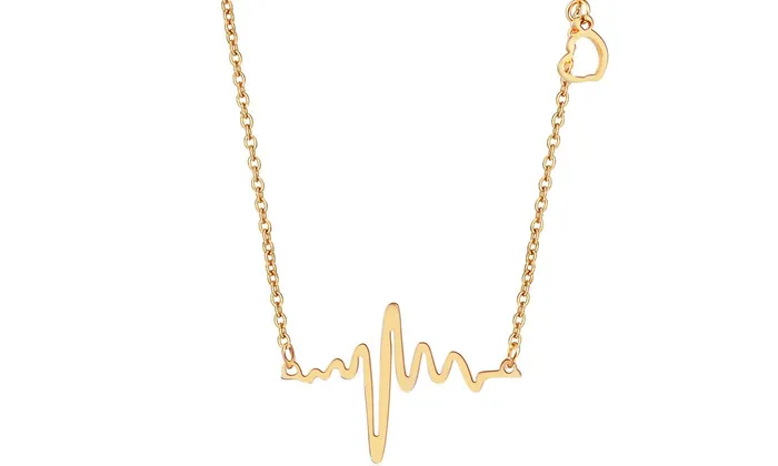 sparklingselections Necklaces Stylish Cute Heart Beat Pendant Necklace