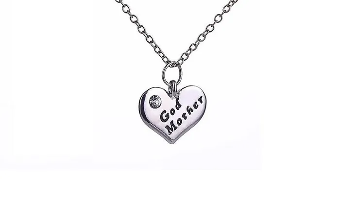 sparklingselections Necklaces Womens Love Heart Pendant Rhinestone Godmother Necklace sparklingselections Necklaces Womens Love Heart Pendant Rhinestone Godmother Necklace