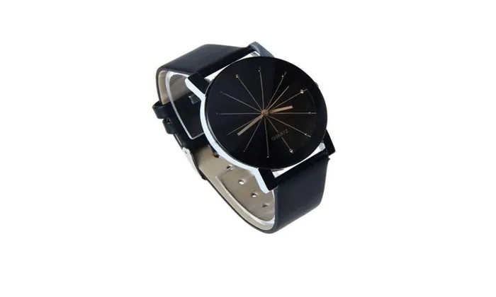 sparklingselections Watches Digital Watch Leather Round Case Wristwatch