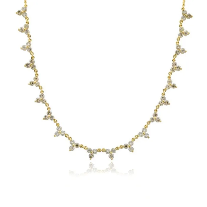 Trio Diamond Chain Necklace Alev Collection Necklaces