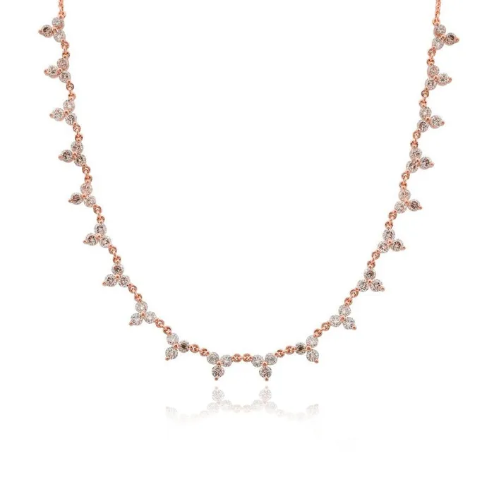 Trio Diamond Chain Necklace Alev Collection Necklaces