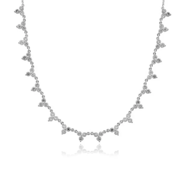 Trio Diamond Chain Necklace Alev Collection Necklaces