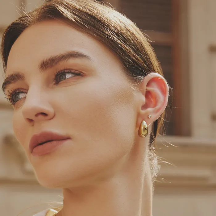 Vogue Maven Bold Dome Hoop Earrings Ania Haie Earrings