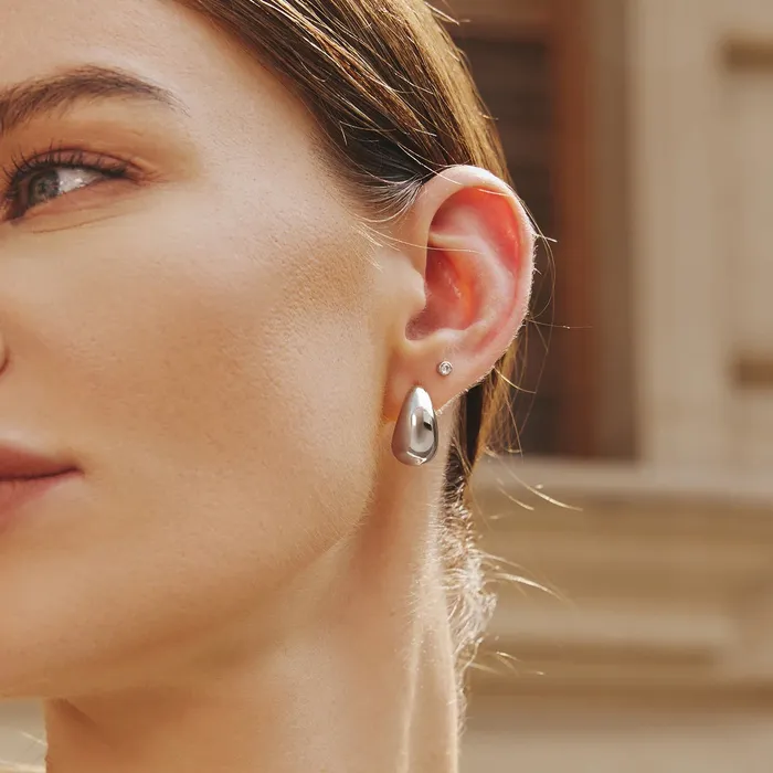 Vogue Maven Bold Dome Hoop Earrings Ania Haie Earrings