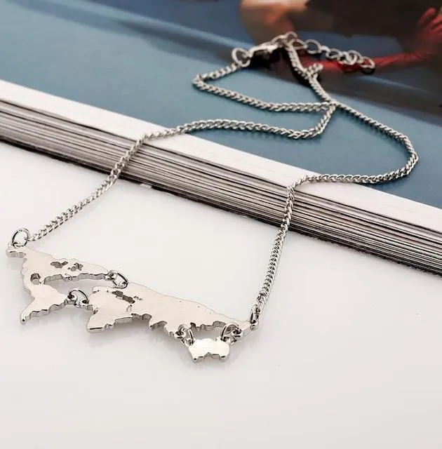 World Map Combination Pendant Necklace For Women sparklingselections Necklaces World Map Combination Pendant Necklace For Women sparklingselections Necklaces