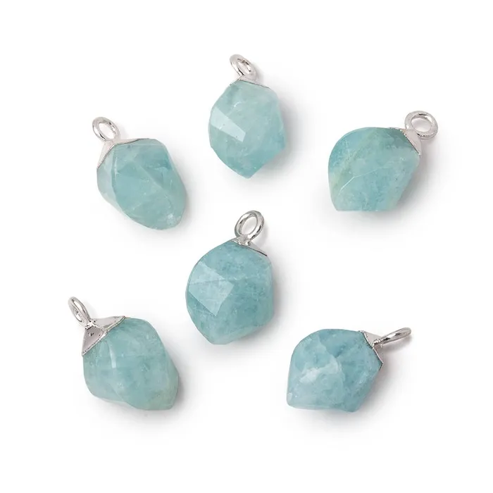 1012mm Silver Leafed Aquamarine Twist Focal Pendant 1 piece Beadsofcambaycom Necklaces 1012mm Silver Leafed Aquamarine Twist Focal Pendant 1 piece Beadsofcambaycom Necklaces