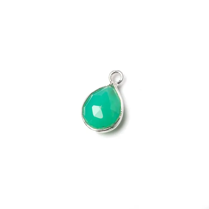 10x7mm Sterling Silver Bezel Mint Green Onyx faceted pear Petite Pendant 1 piece Beadsofcambaycom Necklaces 10x7mm Sterling Silver Bezel Mint Green Onyx faceted pear Petite Pendant 1 piece Beadsofcambaycom Necklaces