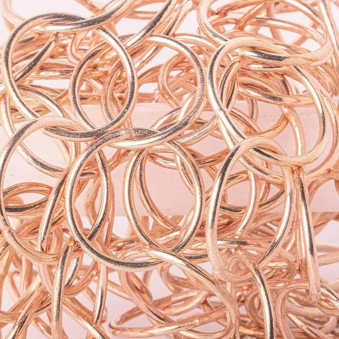 20mm Rose Gold plated Plain Round Link Chain Beadsofcambaycom Necklaces