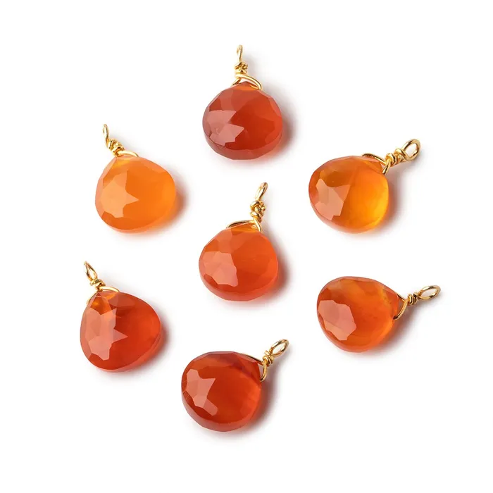8mm Vermeil Wire Wrapped Orange Chalcedony Faceted Heart 1 Focal Pendant Beadsofcambaycom Necklaces 8mm Vermeil Wire Wrapped Orange Chalcedony Faceted Heart 1 Focal Pendant Beadsofcambaycom Necklaces