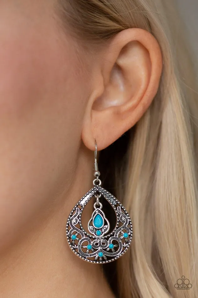 AllGirl Glow Blue Earrings Jewelry By Bretta Paparazzi Accessories Earrings