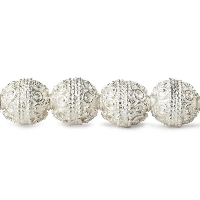 Beadsofcambaycom 11x10mm Sterling Silver Plated Copper Bead Roval Persian 8 inch 19 pcs Rings Beadsofcambaycom 11x10mm Sterling Silver Plated Copper Bead Roval Persian 8 inch 19 pcs Rings