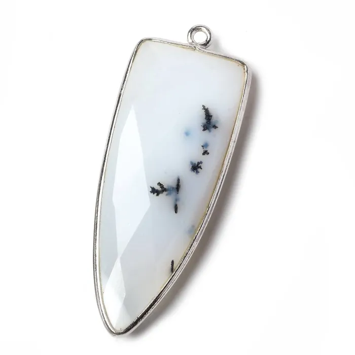 Beadsofcambaycom 42x16mm Silver 925 Bezel Dendritic Opal Point 1 ring Pendant 1 piece Rings Beadsofcambaycom 42x16mm Silver 925 Bezel Dendritic Opal Point 1 ring Pendant 1 piece Rings