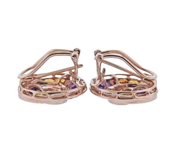 Bellarri Earrings Bellarri The Cove Multi Gemstone Diamond Gold Earrings