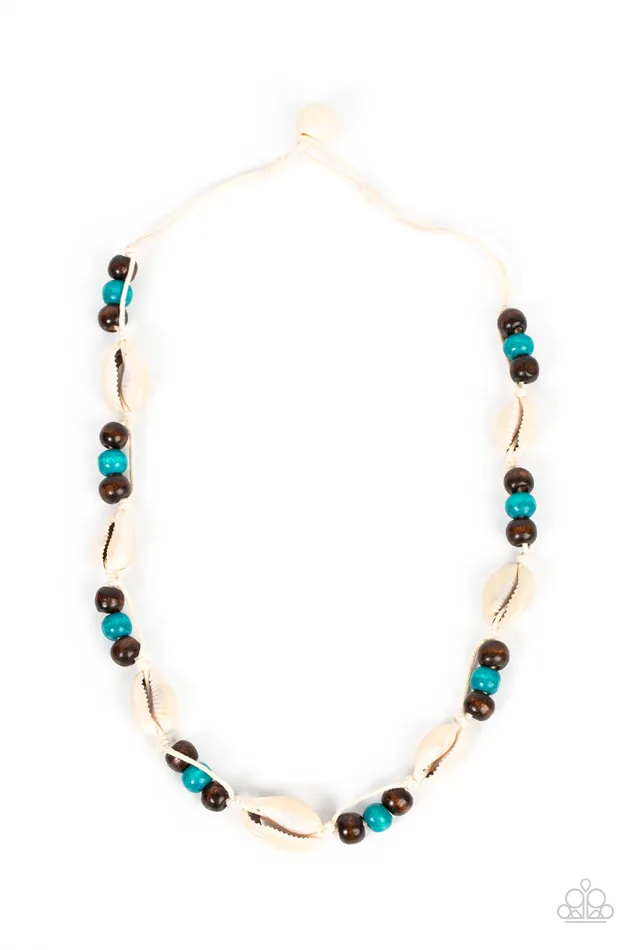 Bermuda Beachcomber Blue Necklace Jewelry by Bretta Paparazzi Accessories Necklaces