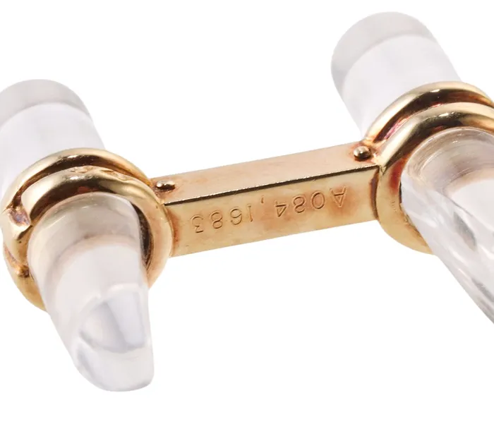 Boucheron Boucheron Paris Gold Crystal Bar Cufflinks PreStyled Sets