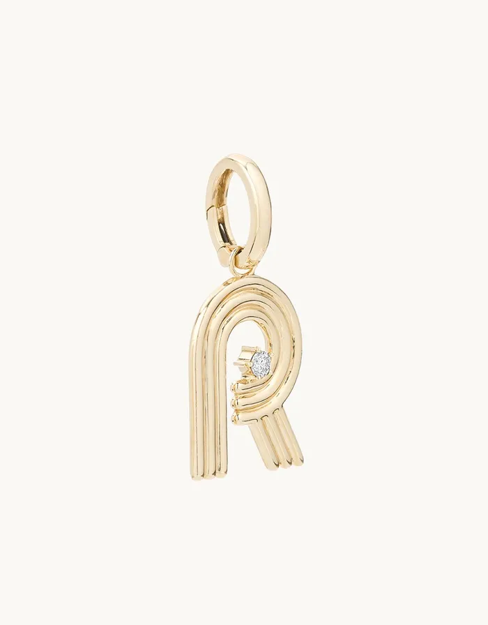 Charm Necklaces Adina Reyter adina reyter groovy diamond initial charm r