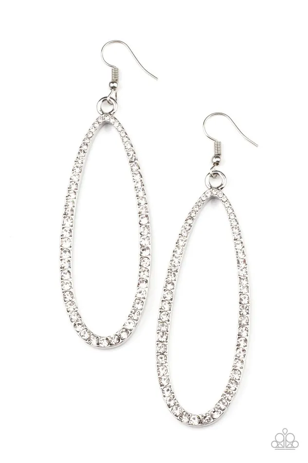 Dazzling Decorum White Earrings Jewelry By Bretta Paparazzi Accessories Earrings