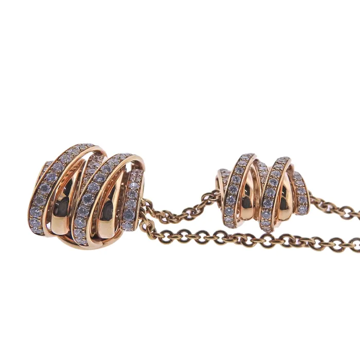 De Grisogono Allegra Rose Gold Diamond Pendant Long Necklace De Grisogono Necklaces De Grisogono Allegra Rose Gold Diamond Pendant Long Necklace De Grisogono Necklaces