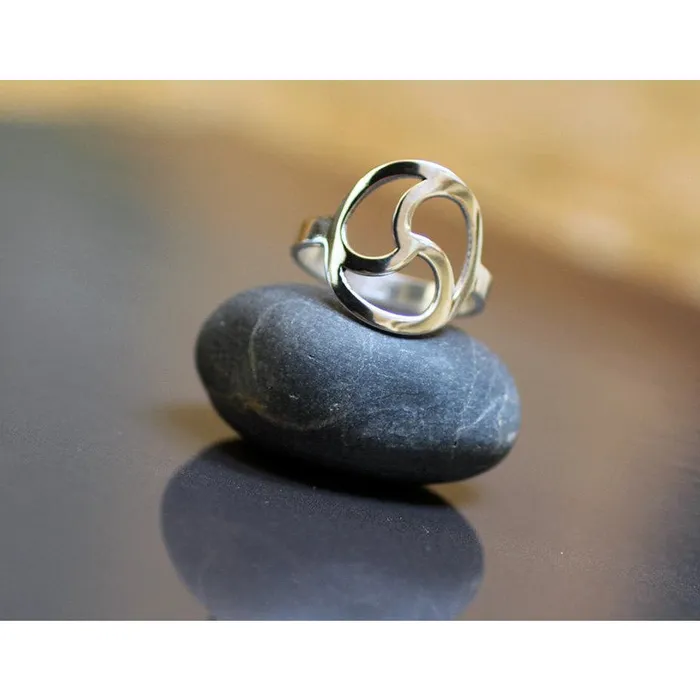 DISCREET LARGE TRISKELE RING Handmade Sterling Silver Triskelion BDSM Symbol Erosmoon Rings