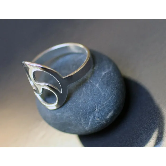 DISCREET LARGE TRISKELE RING Handmade Sterling Silver Triskelion BDSM Symbol Erosmoon Rings