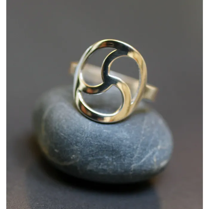 DISCREET LARGE TRISKELE RING Handmade Sterling Silver Triskelion BDSM Symbol Erosmoon Rings
