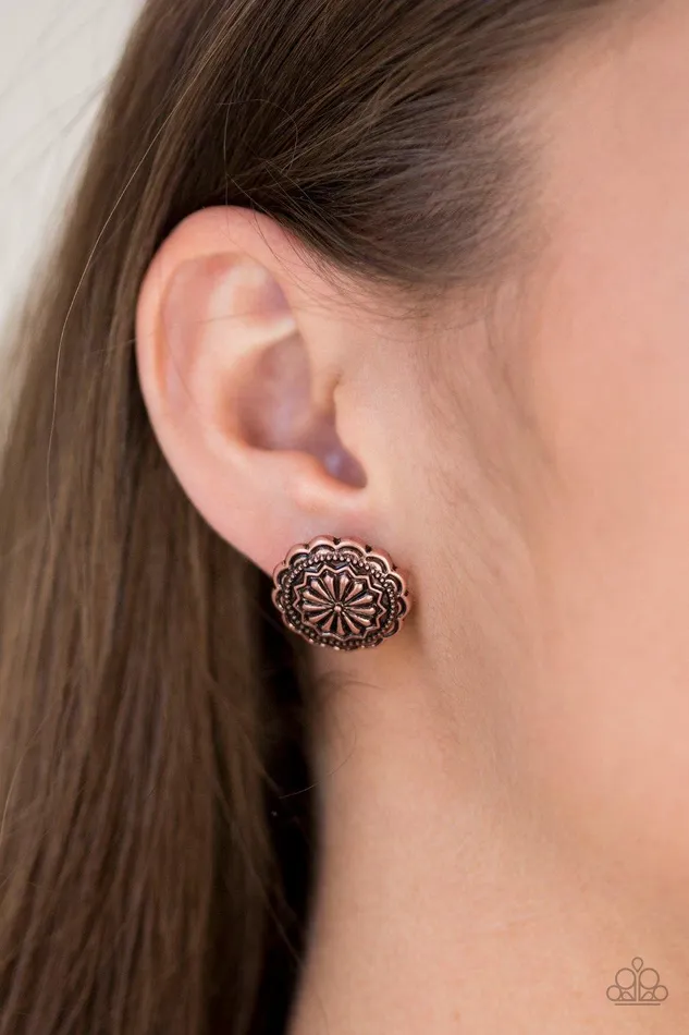 Durango Desert Copper Earrings Jewelry by Bretta Paparazzi Accessories Earrings