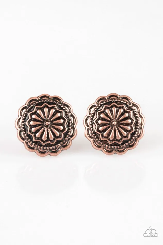Durango Desert Copper Earrings Jewelry by Bretta Paparazzi Accessories Earrings