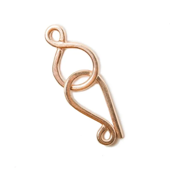 Earrings 33x13mm Rose Gold plated Silver Hook and Eye Clasp 1 piece Shiny Beadsofcambaycom Earrings 33x13mm Rose Gold plated Silver Hook and Eye Clasp 1 piece Shiny Beadsofcambaycom
