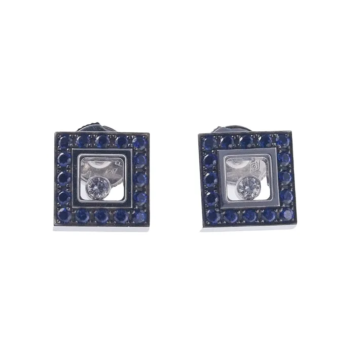 Earrings Chopard Chopard Happy Diamonds Sapphire Gold Stud Earrings
