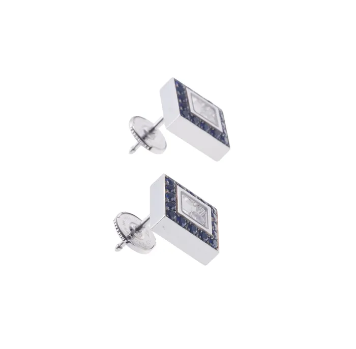Earrings Chopard Chopard Happy Diamonds Sapphire Gold Stud Earrings
