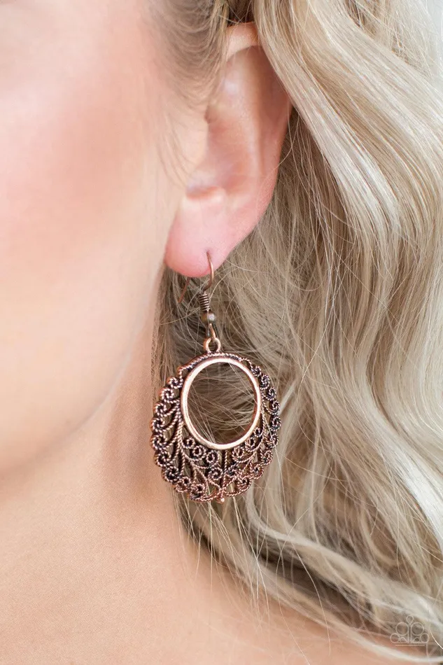 Earrings Grapevine Glamorous Copper Earrings Jewelry by Bretta Paparazzi Accessories Earrings Grapevine Glamorous Copper Earrings Jewelry by Bretta Paparazzi Accessories