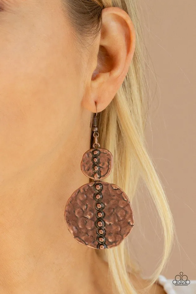 Earrings Metro Metalhead Copper Earrings Jewelry by Bretta Paparazzi Accessories Earrings Metro Metalhead Copper Earrings Jewelry by Bretta Paparazzi Accessories
