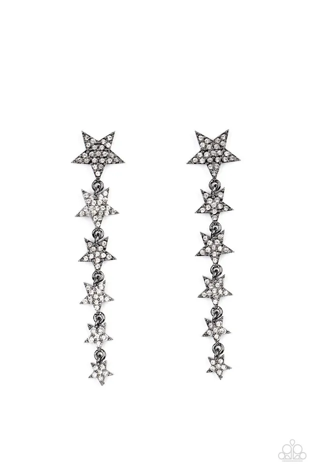 Earrings Paparazzi Accessories Americana Attitude Black Star Earrings Jewelry by Bretta