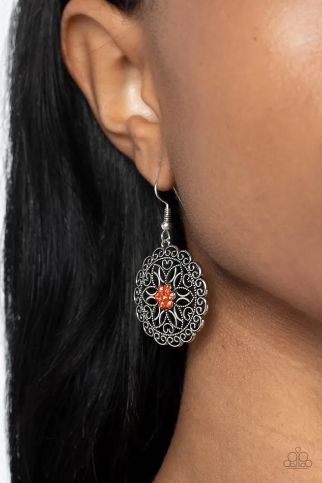 Earrings Paparazzi Accessories Flower Shop Sparkle Orange Earrings Jewelry by Bretta Earrings Paparazzi Accessories Flower Shop Sparkle Orange Earrings Jewelry by Bretta