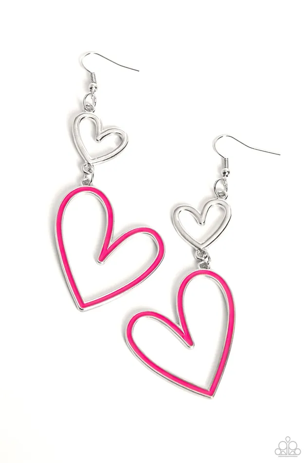 Earrings Paparazzi Accessories Pristine Pizzazz Pink Earrings Jewelry by Bretta