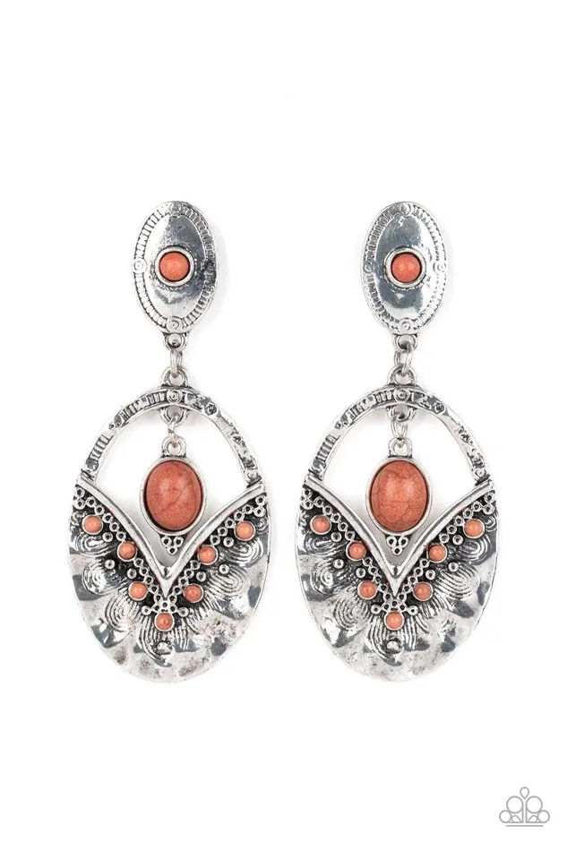 Earrings Terra Tribute Brown Earrings Jewelry by Bretta Paparazzi Accessories