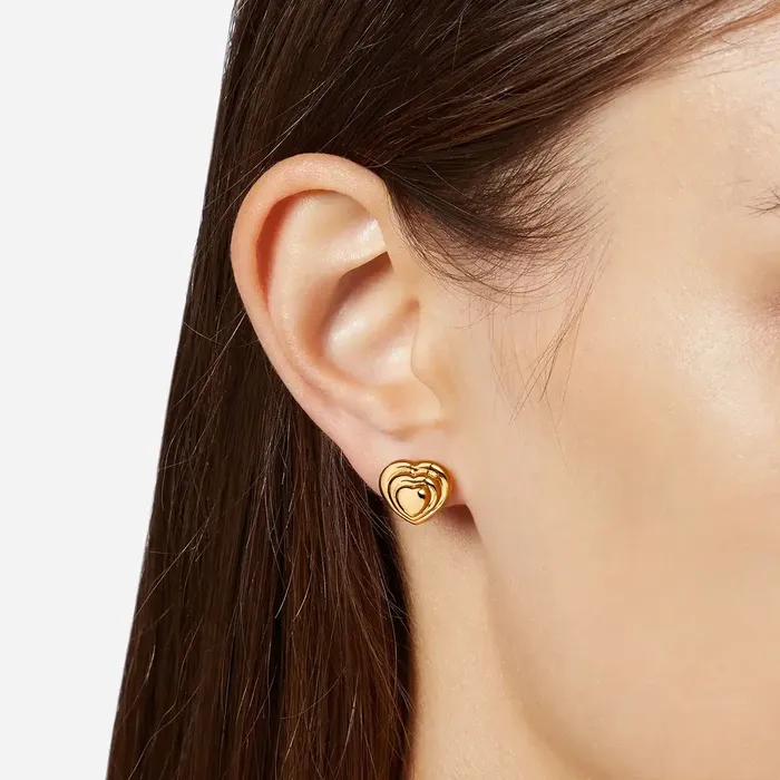 Earrings Womens heart earrings 11 cm with gold plating Chiara Ferragni Bold Chiara Ferragni