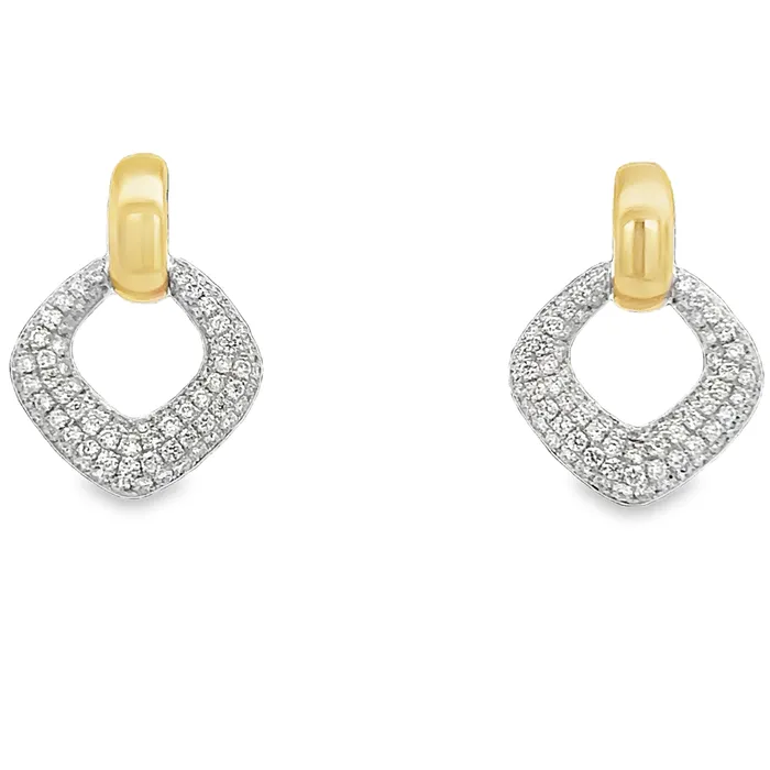 Earrings YaninaCo Jewelry Pave Rhombus Shape Earrings